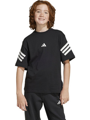 Adidas Παιδικό T-Shirt Κοντομάνικο Μαύρο Λευκό JN8092