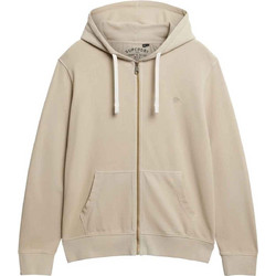 Superdry Ανδρική Ζακέτα Φούτερ με Κουκούλα και Φερμουάρ Μπεζ M2014170A-E8O