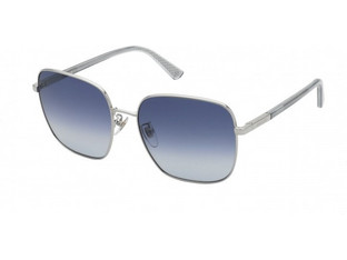 Nina Ricci SNR329-580579 Γυναικεία Γυαλιά Ηλίου Τετράγωνα Μεταλλικά Ασημί με Μπλε Degradee Φακό