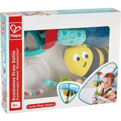 Hape Bumblebee Pram Υφασμάτινη Κουδουνίστρα για Νεογέννητα