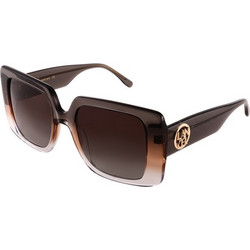 Lancel LA91025-C03 Γυναικεία Γυαλιά Ηλίου Τετράγωνα Κοκάλινα Μαύρα με Καφέ Φακό
