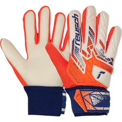 Reusch Attrakt Starter Solid Παιδικά Γάντια Τερματοφύλακα Λευκά Πορτοκαλί 5572513-2500