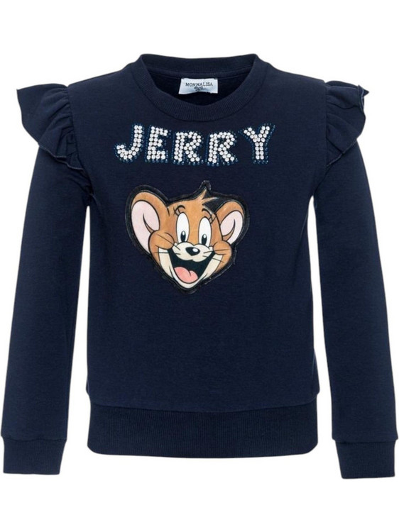 Monnalisa Jerry Παιδικό T-Shirt Μακρυμάνικο Navy Μπλε 4032-056S