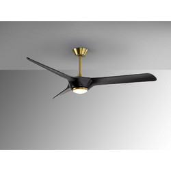 Schuller Alisios Ανεμιστήρας Οροφής 152cm 35W με Φως & Τηλεχειριστήριο Μαύρος Μπρονζέ