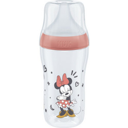 Nuk Perfect Match Minnie Mouse Πλαστικό Μπιμπερό με Θηλή Σιλικόνης κατά των Κολικών 3+ Μηνών Pink 260ml
