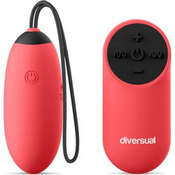 Diversual Eggo Vibrating Egg Δονητής Egg για Ζευγάρια με Τηλεχειριστήριο Κόκκινος