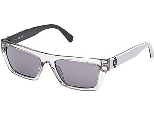 Guess GU00120 20A Ανδρικά Γυαλιά Ηλίου Τετράγωνα Κοκάλινα Διαφανή με Μαύρο Φακό