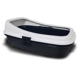 WoofModa Λεκάνη Γάτας Μαύρη Λευκή Μ59xΠ39.5xΥ23.5cm PT-300