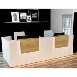 Avant Garde Γωνιακό Γραφείο Reception Ξύλινο 280x112x160cm 970-45450