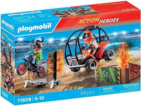 Playmobil Action Heroes Ακροβατικά με Γουρούνα & Μηχανή για 4-10 Ετών 71808