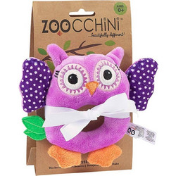 Zoocchini Olive The Owl Υφασμάτινη Κουδουνίστρα Κρίκος για Νεογέννητα