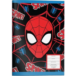 Must Spiderman Τετράδιο Ριγέ B5 40 Φύλλων Μαύρο Κόκκινο 000508414