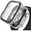 AHAstyle WG56-2 2-pack Πλαστική Θήκη Tempered Glass για Apple Watch 7 / 8 / 9 45mm Ασημί