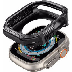Spigen Rugged Armor Θήκη Σιλικόνης για Apple Watch Ultra 49mm Μαύρη