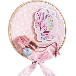 Parisis Μπομπονιέρα Βάπτισης Τελάρο Tinkerbell από Ύφασμα & Ξύλο 12τμχ Σ459