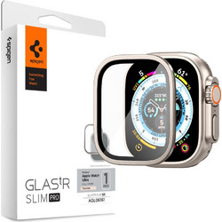 Spigen Glas. Tr Slim Pro Πλαστική Θήκη με Προστασία Οθόνης για Apple Watch Ultra 49mm Μπεζ