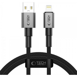 Tech-Protect Braided USB-A to Lightning Cable 15W 1m Black 5906302380855