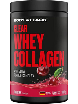 Body Attack Clear Whey Collagen Cherry Πρωτεΐνη Ορού Γάλακτος 300gr