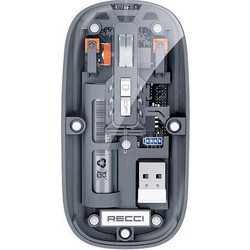 Recci RCS-M01 Ασύρματο Bluetooth Ποντίκι Transparent