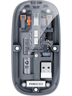 Recci RCS-M01 Ασύρματο Bluetooth Ποντίκι Transparent