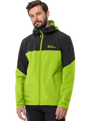 Jack Wolfskin Ανδρικό Μπουφάν Χειμωνιάτικο Softshell Αδιάβροχο Αντιανεμικό Lime 1115891-4150