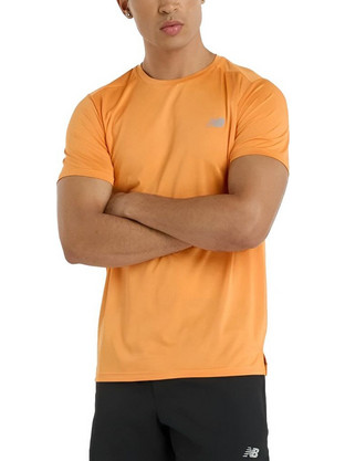 New Balance Ανδρικό Αθλητικό T-Shirt Πορτοκαλί MT41222-SIZ