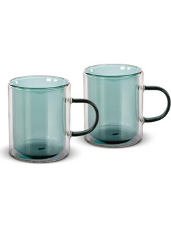 Lamart Σετ Ποτήρια Καφέ Γυάλινα Vaso Πράσινα 350ml 2τμχ LT9122