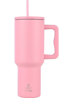 Estia Straw Tumbler XL Save The Aegean Blossom Rose 1.2lt