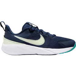 Nike Star Runner 4 Παιδικά Αθλητικά Παπούτσια για Τρέξιμο Navy Μπλε Κίτρινα Τιρκουάζ DX7614-409