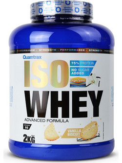 Quamtrax Iso Whey Vanilla Biscuit Πρωτεΐνη Ορού Γάλακτος 2kg