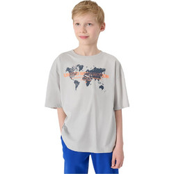4F Παιδικό T-Shirt Κοντομάνικο Γκρι 4FJWSS25TTSHM1880-27S