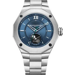 Baume & Mercier Riviera Ανδρικό Ρολόι Αυτόματο με Ασημί Μεταλλικό Μπρασελέ M0A10682