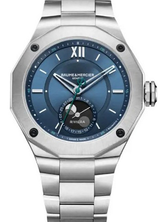 Baume & Mercier Riviera Ανδρικό Ρολόι Αυτόματο με Ασημί Μεταλλικό Μπρασελέ M0A10682
