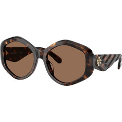 Tory Burch TY7217U 196473 Γυναικεία Γυαλιά Ηλίου Πολυγωνικά Κοκάλινα Ταρταρούγα με Καφέ Φακό