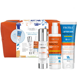 Froika Protect & Nourish Premium Sunscreen SPF50+ 50ml + Hydrating Fluid SPF50+ 250ml + After Sun Repairing Cream 150ml + Orange Bag