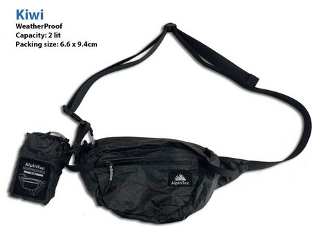 Alpintec Kiwi Τσαντάκι Μέσης Αδιάβροχο Μαύρο 172403-BL