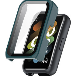 Sonique Πλαστική Θήκη Tempered Glass για Huawei Band 6 / 7 Κυπαρισσί