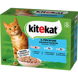 Kitekat Natural Vitality with Fish in Jellly 12x85gr