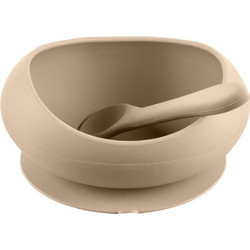 Zopa Σετ Φαγητού Σιλικόνης Sand Beige 2τμχ