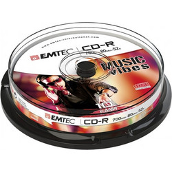 Emtec ECOC801052CB Εγγράψιμα CD-R 52x 700MB Cake Box 10τμχ