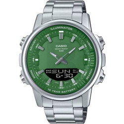 Casio Ανδρικό Ρολόι Χρονογράφος με Ασημί Μεταλλικό Μπρασελέ AMW-880D-3AVDF