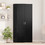 vidaXL Δίφυλλη Ντουλάπα Ρούχων Μαύρη 80x39x178cm 3365572