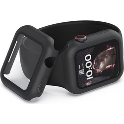 X-ONE Dropguard Θήκη Σιλικόνης με Προστασία Οθόνης για Apple Watch 7 / 8 / 9 45mm Μαύρη