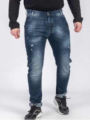 Back2Jeans Ανδρικό Τζιν Παντελόνι Ελαστικό Κανονική Εφαρμογή Navy Μπλε M11