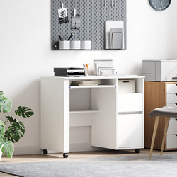 vidaXL Γραφείο Ξύλινο με Βιβλιοθήκη 869530
