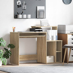 vidaXL Γραφείο Ξύλινο με Βιβλιοθήκη 120.5x44x88.5cm 869476