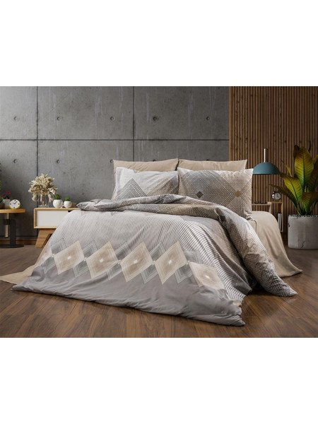 Dimcol Σετ Σεντόνια Μονά 160x240 Καλλιρόη 603 Grey Mocha