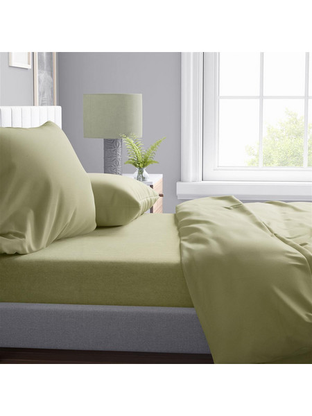 Dimcol Σετ Σεντόνια King Size Βαμβακερά 240x270 Solid 504 Olive