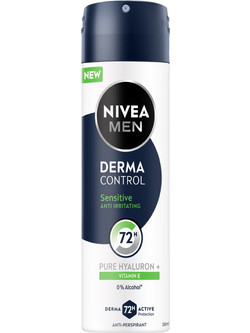 Nivea Derma Control Sensitive Ανδρικό Αποσμητικό Spray 72h 150ml