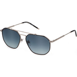 Lozza SL2416 590541 Γυαλιά Ηλίου Aviator Μεταλλικά Ασημί με Μπλε Φακό